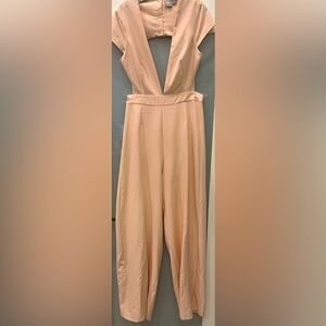 ASOS LIGHT PEACH OPEN BACK Elegant Peach Jumpsuit Size 8